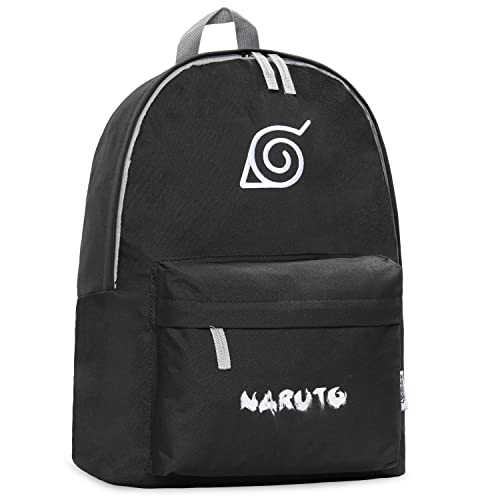 Naruto Rucksack Kinder Schulranzen Jungen Mädchen und Teenagers(Schwarz/Weiß) von Naruto