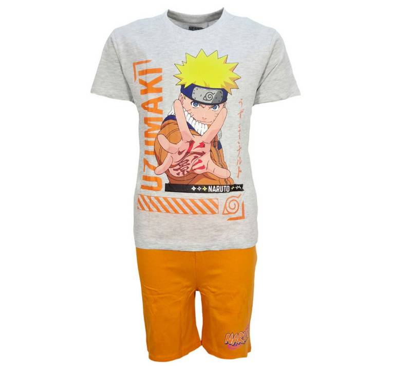 Naruto Schlafanzug Anime Naruto Shippuden Jungen Schlafanzug Pyjama Shirt Shorts Gr. 134 bis 164 Baumwolle von Naruto