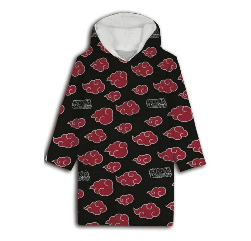 Naruto Sweatponcho Anime Naruto Shippuden Herren Kuschelponcho mit Ärmeln Kapuze Gr. S bis L von Naruto