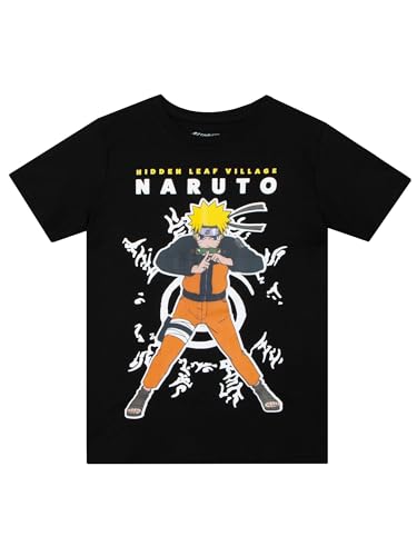 Naruto Tshirt | Anime Kleidung | Kinder T-Shirt Jungen | Anime T Shirt | Schwarz | 128 von Naruto