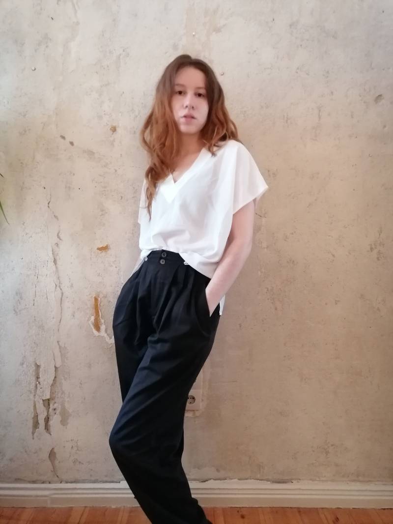 True Vintage Bluse 80Er 90Er Beige Creme Champagner Canda 44 Shirt Kurzärmelig Basic True Vintage Bluse 80Er 90Er Beige Creme Champagner Canda 44 Shirt Kurzärmelig Basic von Narvhi