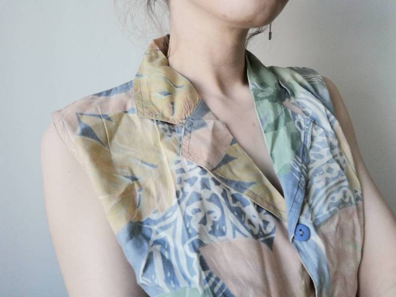 True Vintage Bluse 80Er 90Er Pastell Barbie S 36 Rosa Gelb Blau Mit Taschen True Vintage Bluse 80Er 90Er Pastell Barbie S 36 Rosa Gelb Blau Mit Taschen von Narvhi