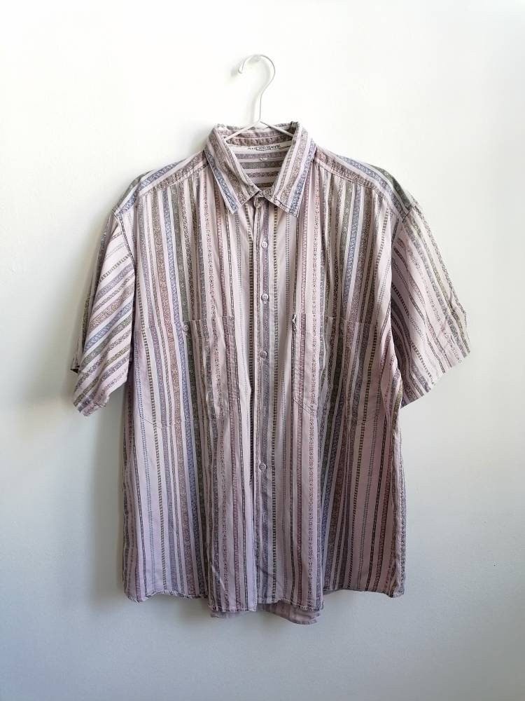 True Vintage Hemd 80Er 90Er Rosa Pastell Retro Gestreift Alternate L Hawaii Freizeit True Vintage Hemd 80Er 90Er Rosa Pastell Retro Gestreift Alternate L Hawaii Freizeit von Narvhi