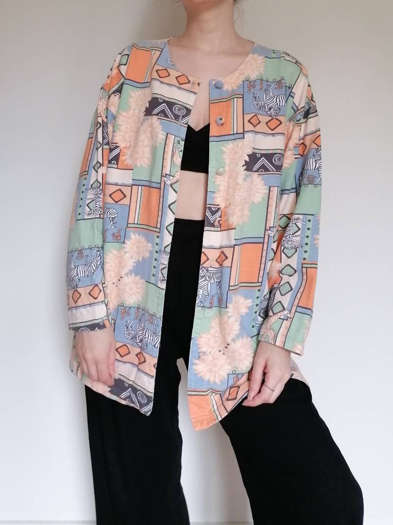 True Vintage Jacke Bluse Cardigan Hemd Grunge Onesize 90Er 90S Pastell True Vintage Jacke Bluse Cardigan Hemd Grunge Onesize 90Er 90S Pastell von Narvhi