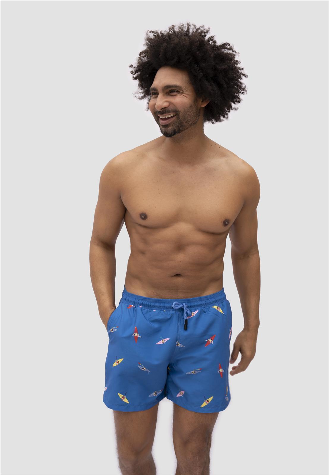 Badehose mit Print von Narwal