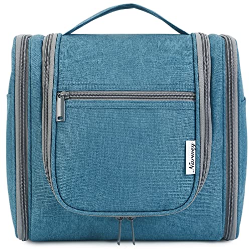 Groß Kulturbeutel Damen & Herren - Gross Kulturtasche Zum Aufhängen, Kinder Kosmetiktasche - Waschtasche für Frauen & Mädchen (Navy blau(Groß)) von Narwey