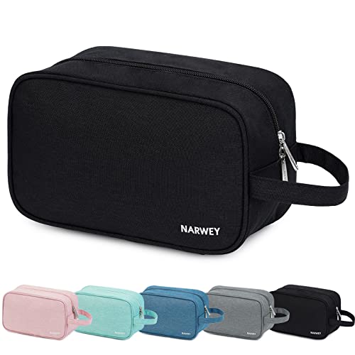 Kulturbeutel Herren Kulturtasche Damen Große Reise Waschtasche Kinder Gross Kosmetiktasche für Frauen Mädchen (Schwarz) von Narwey