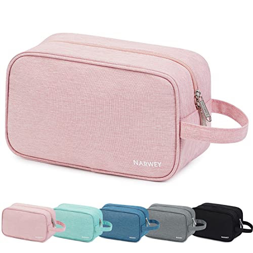 Kulturbeutel Damen Kulturtasche Große Reise Schminktasche & Waschtasche Kinder Gross Kosmetiktasche für Frauen Mädchen (Rosa) von Narwey