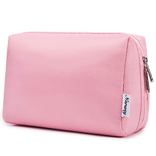 Narwey Groß Kulturbeutel Damen Schminktasche Kosmetiktasche Travel Cosmetic Organizer für Frauen Mädchen (Rosa, Groß) von Narwey