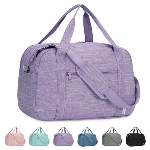 Narwey für Kleine Reisetasche Handgepäck Damen, Easyjet Handgepäck 45x36x20, Klein Reisetaschen Tasche Handgepäck Flugzeug, Sporttasche Weekender Damen Herren (Lila) von Narwey