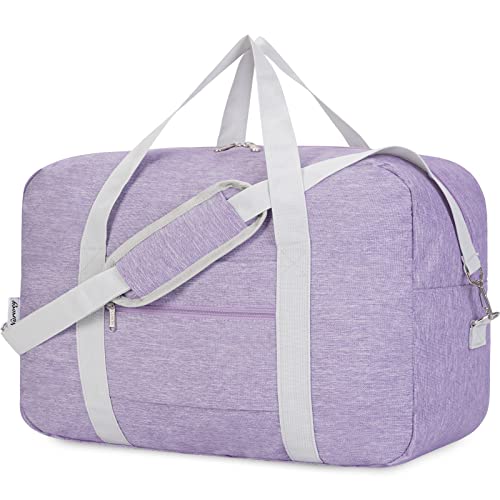 Narwey Handgepäck 45x36x20cm Easyjet Cabin Bag Handgepäck Tasche für Flugzeug Faltbare Reisetasche Damen Weekender Bag Damen Herren Handgepäck Koffer 30L(Lila) von Narwey