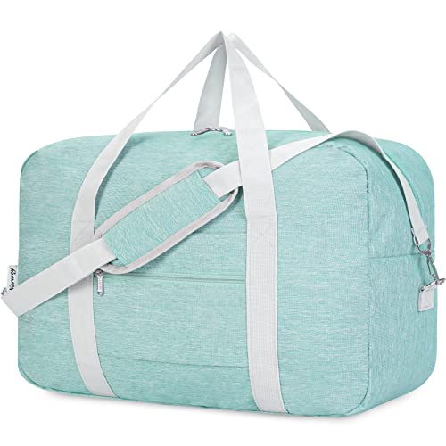 Narwey Handgepäck 45x36x20cm Easyjet Cabin Bag Handgepäck Tasche für Flugzeug Faltbare Reisetasche Damen Weekender Bag Damen Herren Handgepäck Koffer 30L(Minzgrün) von Narwey