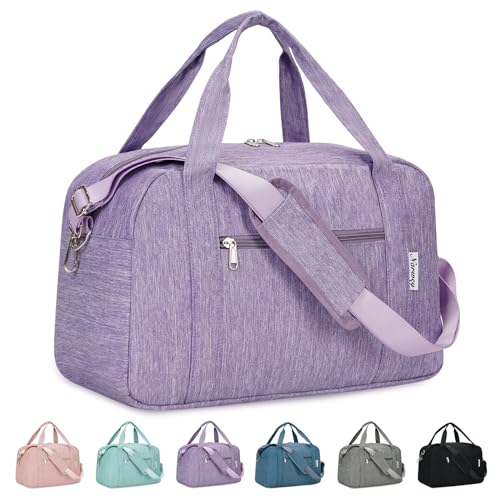 Narwey Handgepäck 45x36x20cm Easyjet Cabin Bag Handgepäck Tasche für Flugzeug Weekender Bag Damen Herren Reisetasche Damen Handgepäck Koffer 25L(Lila) von Narwey