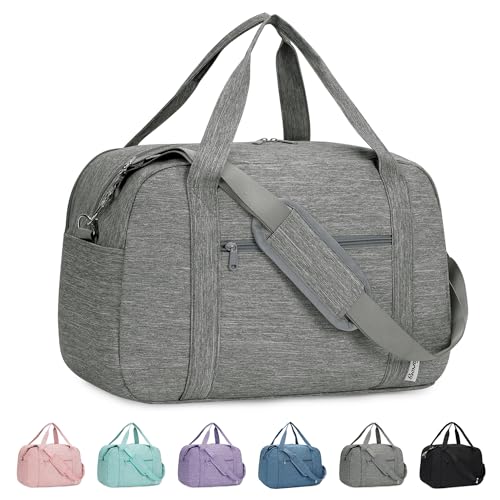 Narwey für Kleine Reisetasche Handgepäck Damen, Easyjet Handgepäck 45x36x20, Klein Reisetaschen Tasche Handgepäck Flugzeug, Sporttasche Weekender Damen Herren (Grau) von Narwey