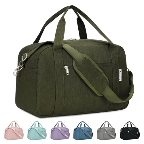 Narwey für Kleine Reisetasche Handgepäck Damen, Easyjet Handgepäck 45x36x20, Klein Reisetaschen Tasche Handgepäck Flugzeug, Sporttasche Weekender Damen Herren (Armeegrün) von Narwey
