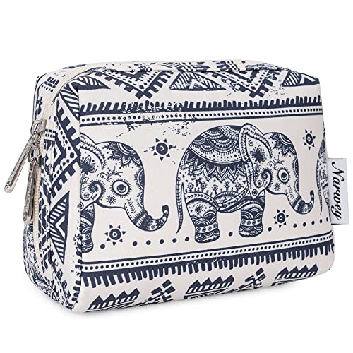 Narwey Klein Schminktasche Damen Kosmetiktasche Travel Cosmetic Organizer für Frauen Mädchen (Elefant, Klein) von Narwey