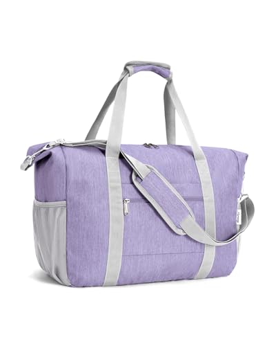 Narwey für Easyjet Handgepäck 45X36X20 Reisetasche Handgepäck Tasche Flugzeug Faltbare Weekender für Damen Herren 30L (Lila) von Narwey