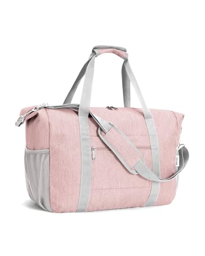 Narwey für Easyjet Handgepäck 45X36X20 Reisetasche Handgepäck Tasche Flugzeug Faltbare Weekender für Damen Herren 30L (Rosa) von Narwey