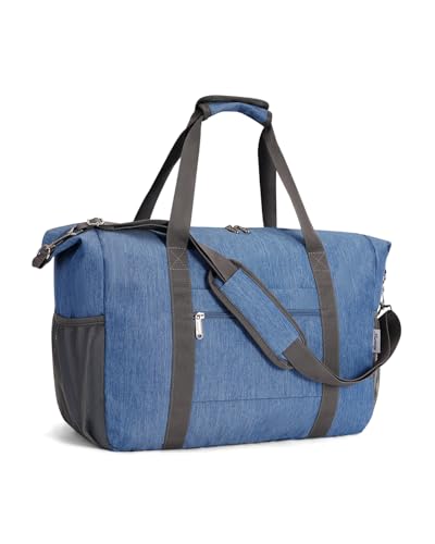 Narwey für Easyjet Handgepäck 45X36X20 Reisetasche Handgepäck Tasche Flugzeug Faltbare Weekender für Damen Herren 30L (Marineblau) von Narwey