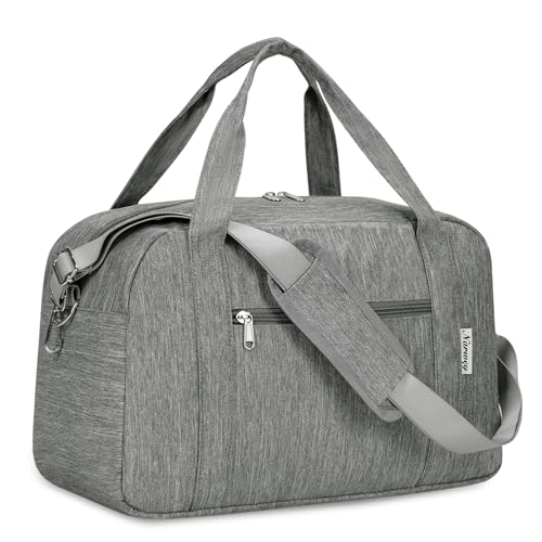 Narwey für Ryanair Handgepäck 40x20x25 Kleine Reisetasche Handgepäck Tasche für Flugzeug Weekender Sporttasche Damen Herren 20L (Grau) von Narwey