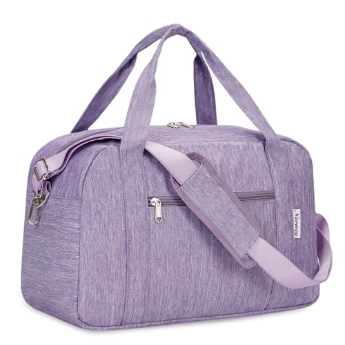 Narwey für Ryanair Handgepäck 40x20x25 Handgepäck Tasche für Flugzeug Faltbare Reisetasche Weekender Damen Herren Handgepäck Koffer 20L(Lila) von Narwey