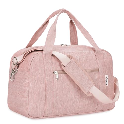 Narwey für Ryanair Handgepäck 40x20x25 Kleine Reisetasche Handgepäck Tasche für Flugzeug Weekender Sporttasche Damen Herren 20L (Rosa) von Narwey