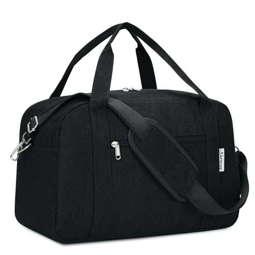 Narwey für Ryanair Handgepäck 40x20x25 Kleine Reisetasche Handgepäck Tasche für Flugzeug Weekender Sporttasche Damen Herren 20L (Schwarz) von Narwey