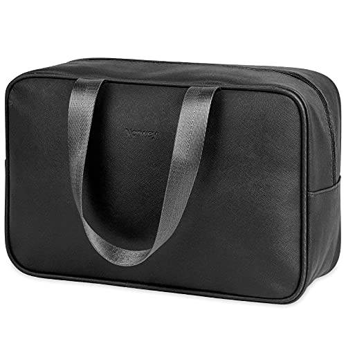 Narwey Volle Größe Kulturbeutel Große Kosmetiktasche Reise Make-up Taschen Organizer für Damen und Frauen (Schwarz) von Narwey