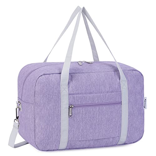 für Ryanair Handgepäck 40x20x25 & Handgepäck Tasche für Flugzeug - Faltbare Reisetasche Damen & Weekender Damen - Handgepäck Koffer 20L (Lila (mit Schultergurt)) von Narwey