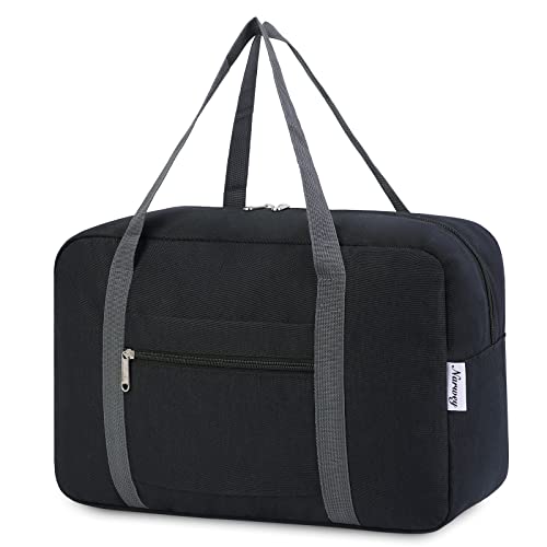 Narwey für Ryanair Handgepäck 40x20x25 & Tasche für Flugzeug - Faltbare Reisetasche & Weekender Damen - Koffer 20L (Schwarz) von Narwey