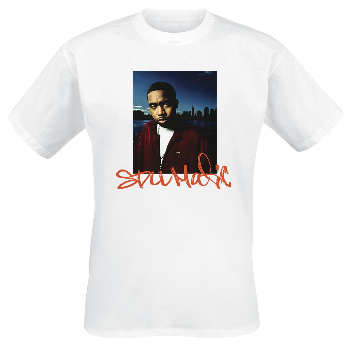 Nas T-Shirt - Stillmatic Photo - S bis 3XL - für Männer - Größe 3XL - weiß  - Lizenziertes Merchandise! von Nas