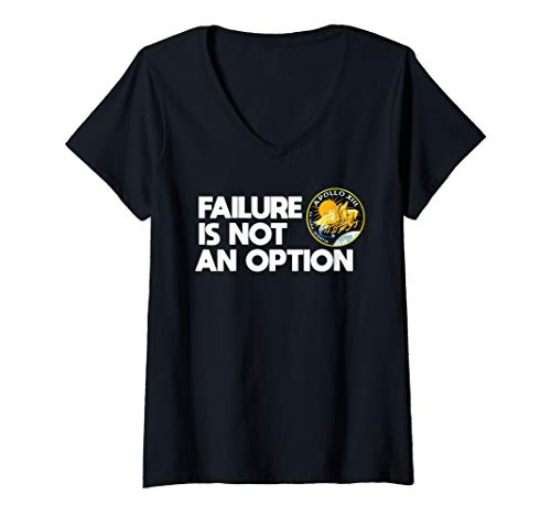 Damen NASA Apollo 13 - Failure Is Not An Option T-Shirt mit V-Ausschnitt von Nasa