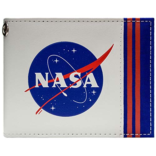 NASA Raumfahrtagentur Patch Astronaut Raumfahrtanzug Geldbörse/Geldbeutel Bi-Fold ID & Kartenhalter, Weiß von NASA
