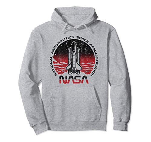NASA Initiate Sequence Red And Black Faded Patch Pullover Hoodie von Nasa