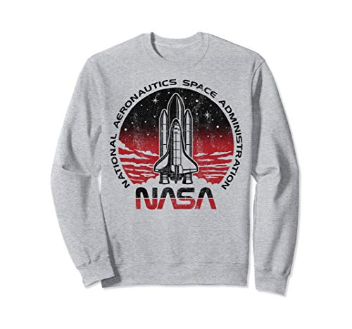 NASA Initiate Sequence Red And Black Faded Patch Sweatshirt von Nasa