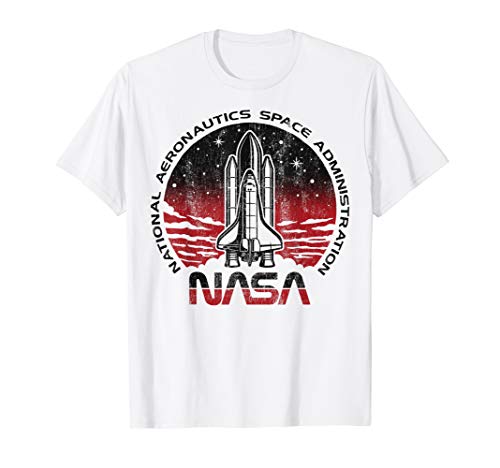 NASA Initiate Sequence Red And Black Faded Patch T-Shirt von Nasa