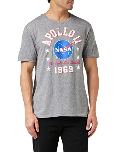 Nasa Herren 1969 T Shirt, Graphite Grey, L EU von Nasa