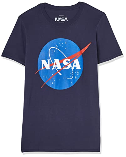 Nasa Herren Circle Logo T-Shirt, Blau (Navy Navy), Medium von Nasa