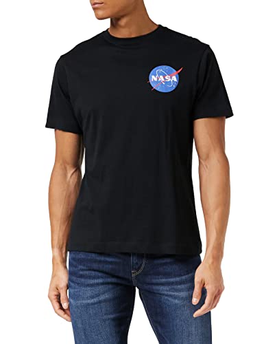 Nasa Herren Core Logo T Shirt, Schwarz (Black Blk), L EU von Nasa