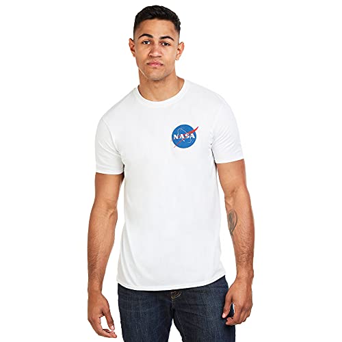 Nasa Herren Core Logo T Shirt, Weiß (White White), L EU von Nasa