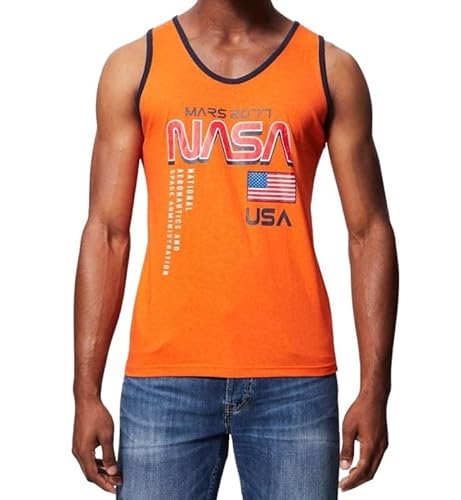 Nasa Herren T-Shirt, Orange, L von Nasa