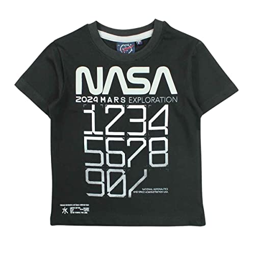 Nasa Jungen Gns4011 TMC S3-10a T-Shirt, Schwarz, 10 Jahre von Nasa