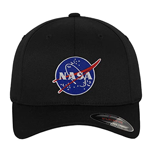 Nasa Offizielles Lizenzprodukt Insignia Flexfit Cap (Schwarz), Klein/Mittel von Nasa