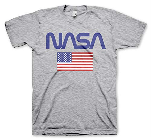 Nasa Offizielles Lizenzprodukt Old Glory Herren T-Shirt (Heather Gray), L von Nasa