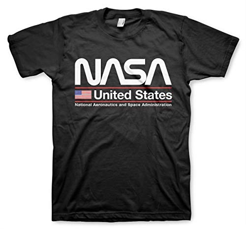 Nasa Offizielles Lizenzprodukt United States Herren T-Shirt (Schwarz), L von Nasa