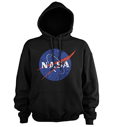 Nasa Offizielles Lizenzprodukt Washed Insignia Kapuzenpullover (Schwarz), XX-Large von Nasa