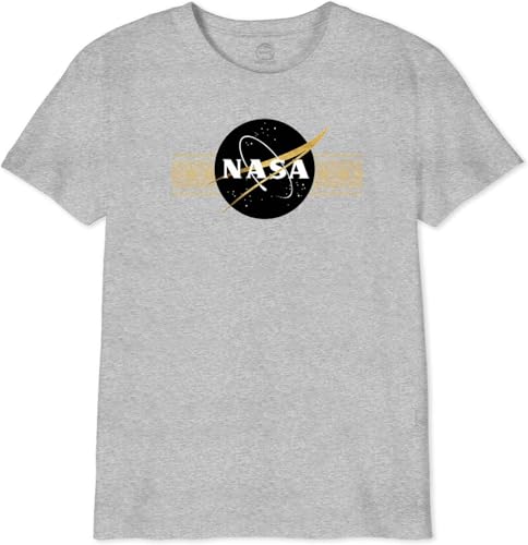 Nasa Unisex Kinder Ginasadts066 T-Shirt, Gris Melange, 10 Jahre von NASA