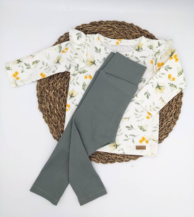 Leggins Jersey Babyset Jerseyleggins Flügelärmelpullover von Nasebaer