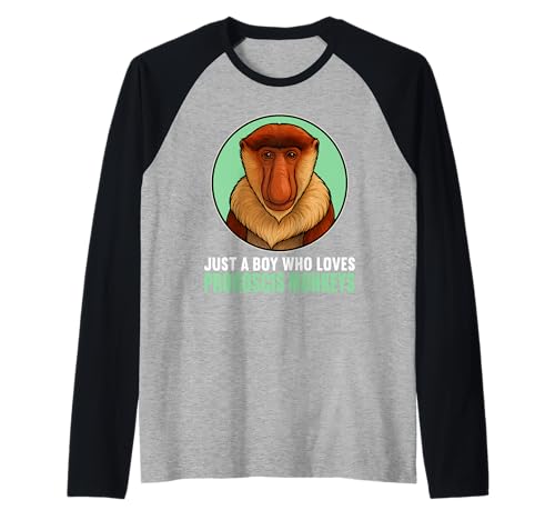 Herren Nasenaffen Nasenaffe Raglan Herren Nasenaffen Nasenaffe Raglan von Nasenaffen Nasenaffe Tier Shop