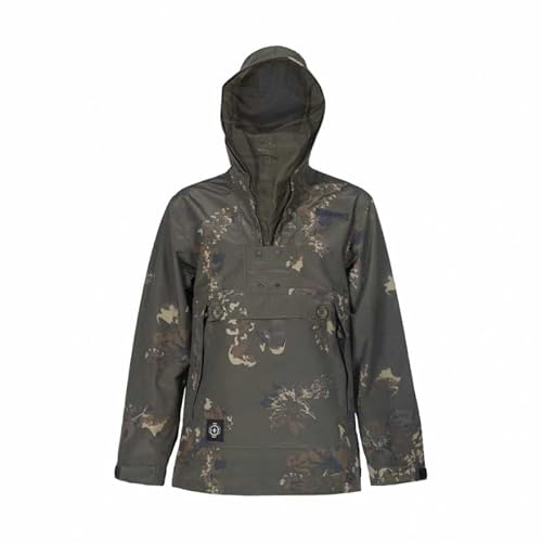Nash Scope Waterproof Smock - Wasserdichter Windbreaker Camouflage für Angler - Regenjacke für Karpfenangler inklusive Moskitonetz, Größe:L von Nash